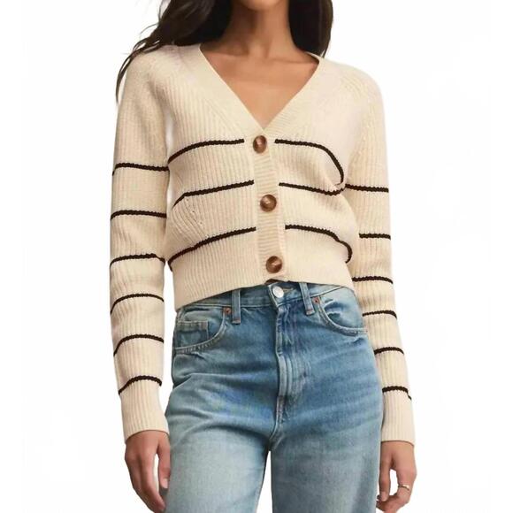 Z SUPPLY Sweaters - NEW Z SUPPLY stefi stripe cardigan in sea salt